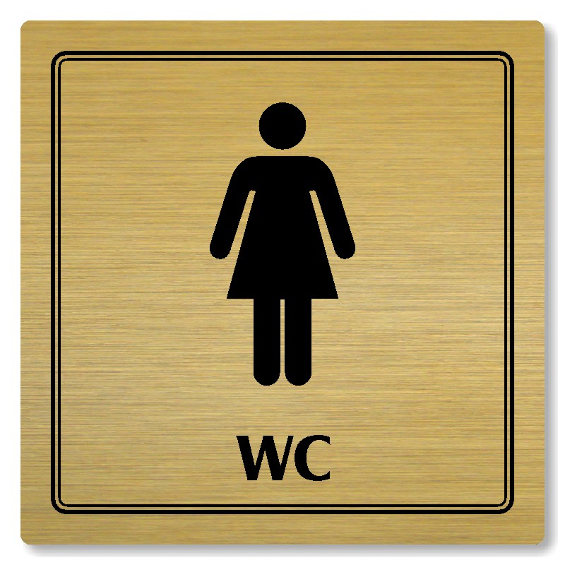 WC ženy, 100x100mm, zlatá, Utah